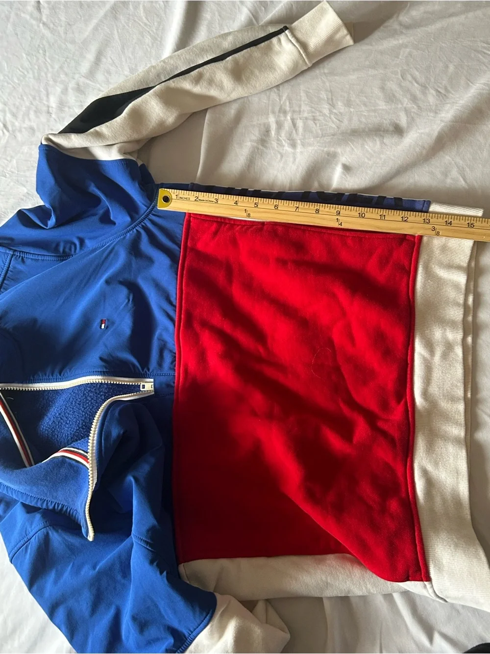 Tommy Hilfiger Colorblock Quarter Zip Pullover Sweatshirt Size M